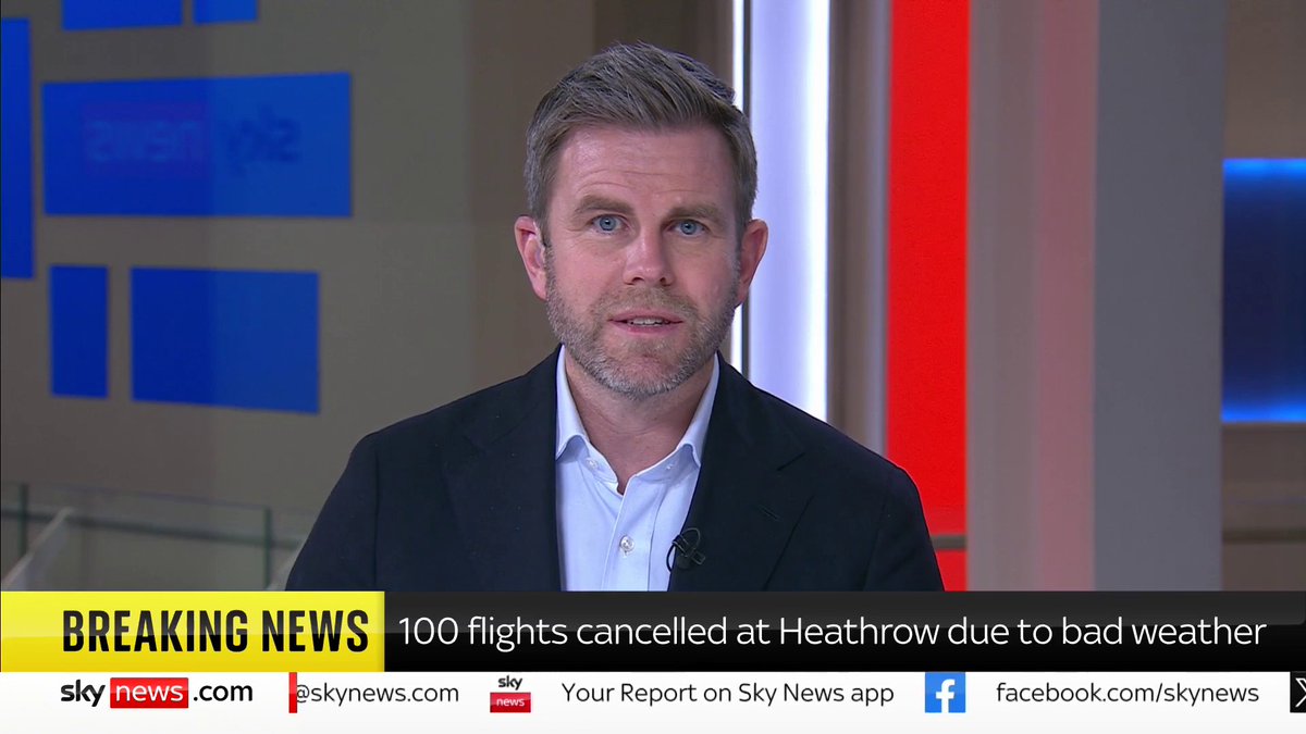 BREAKING: Around 100 flights have been cancelled at Heathrow due to strong winds 📺 Sky 501, Virgin 602, Freeview 233 and YouTube
