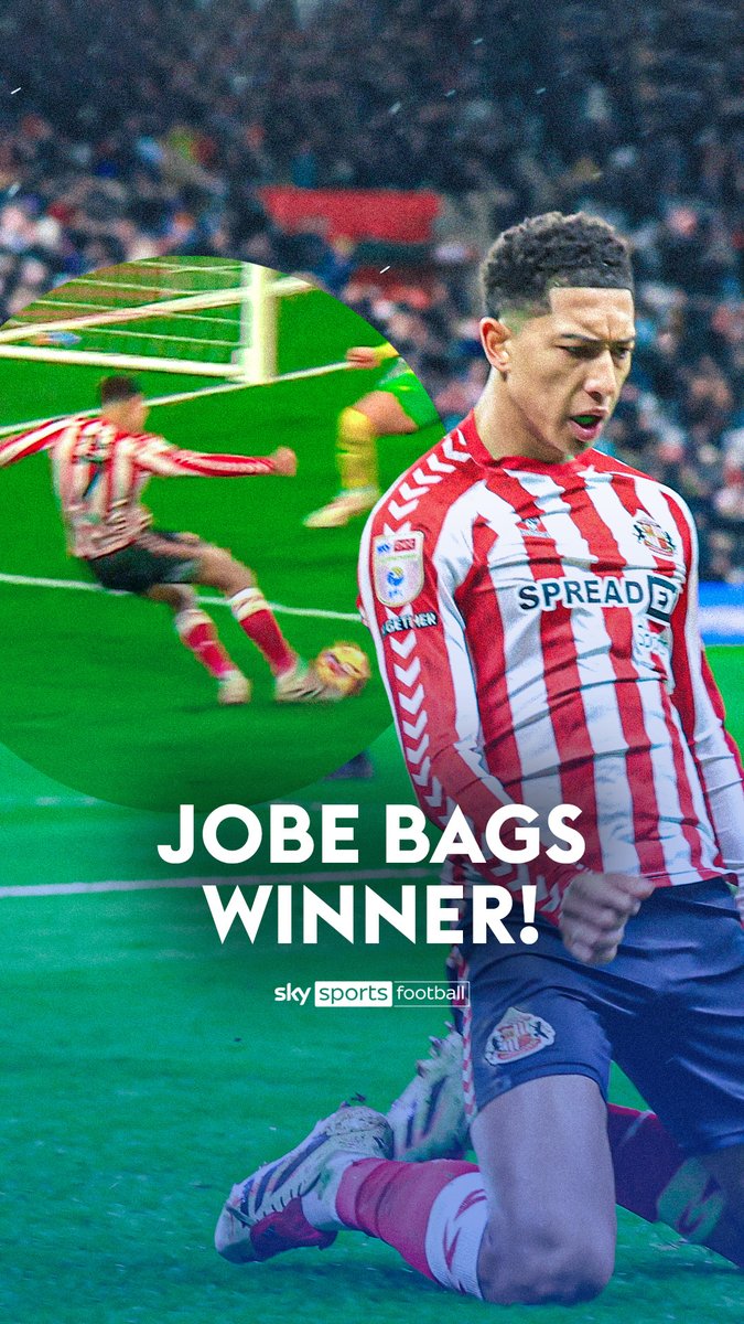 Jobe Bellingham completing the Sunderland turnaround against Norwich City yesterday! 🎯