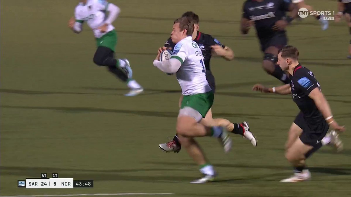 Tommy Freeman put points on the board in style for Saints! #SARvNOR | #GallagherPrem