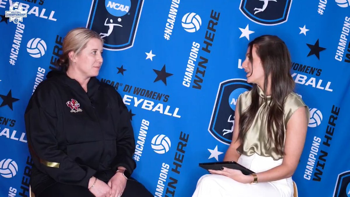 History will be made as Louisville Volleyball's Dani Busboom Kelly or Penn State Womenโs Volleyball's Katie Schumacher-Cawley will become the first female head coach to win a National Championship in DI Women's Volleyball. #NCAAWVB x Michella Chester