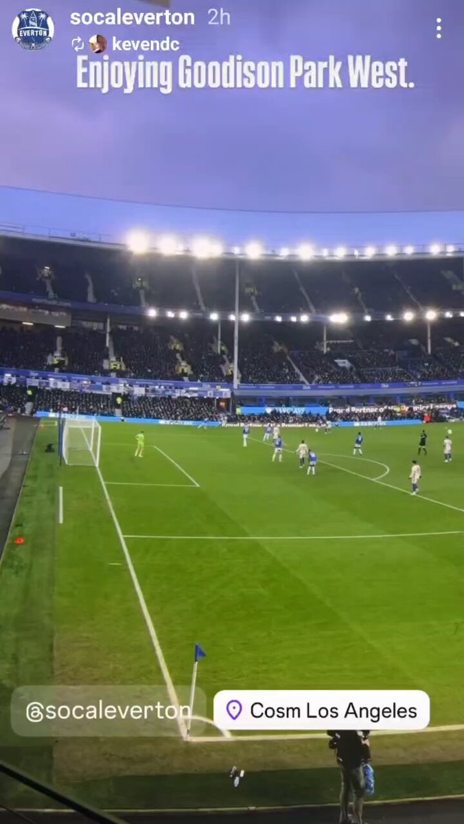 This is incredible, and they haven't even left California Southern California Everton (try) Cosm Los Angeles