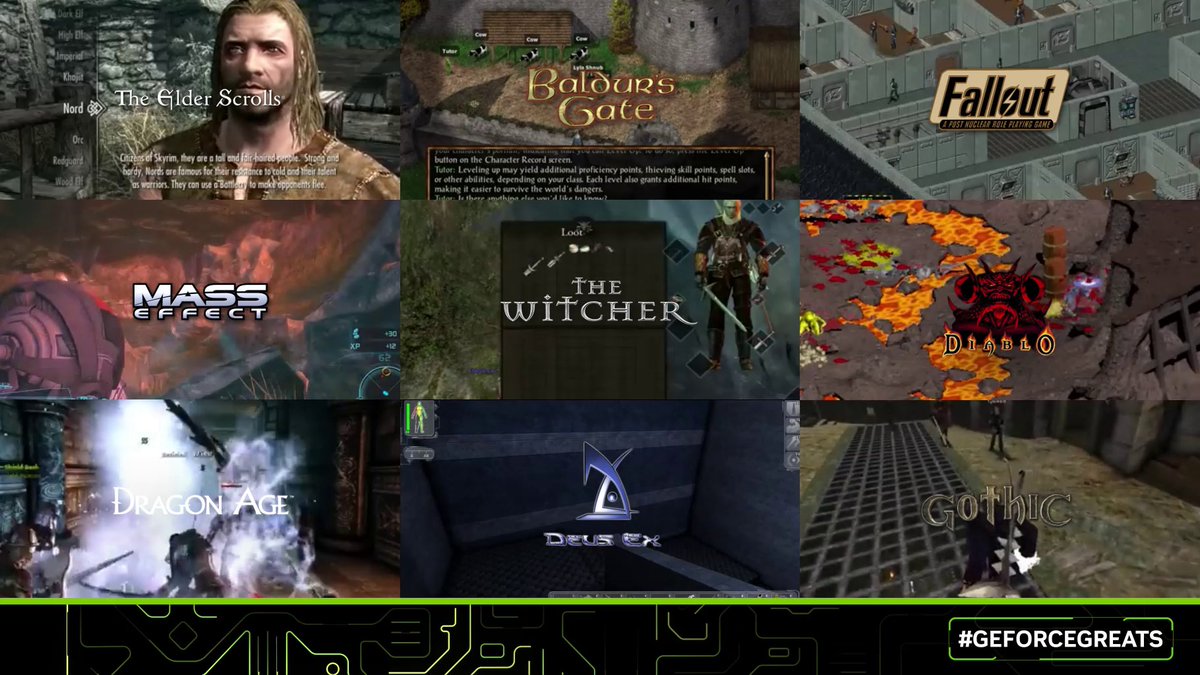 The PC has been home to some epic RPGs throughout the years. Which one has meant the most to you? 🛡️ #GeForceGreats