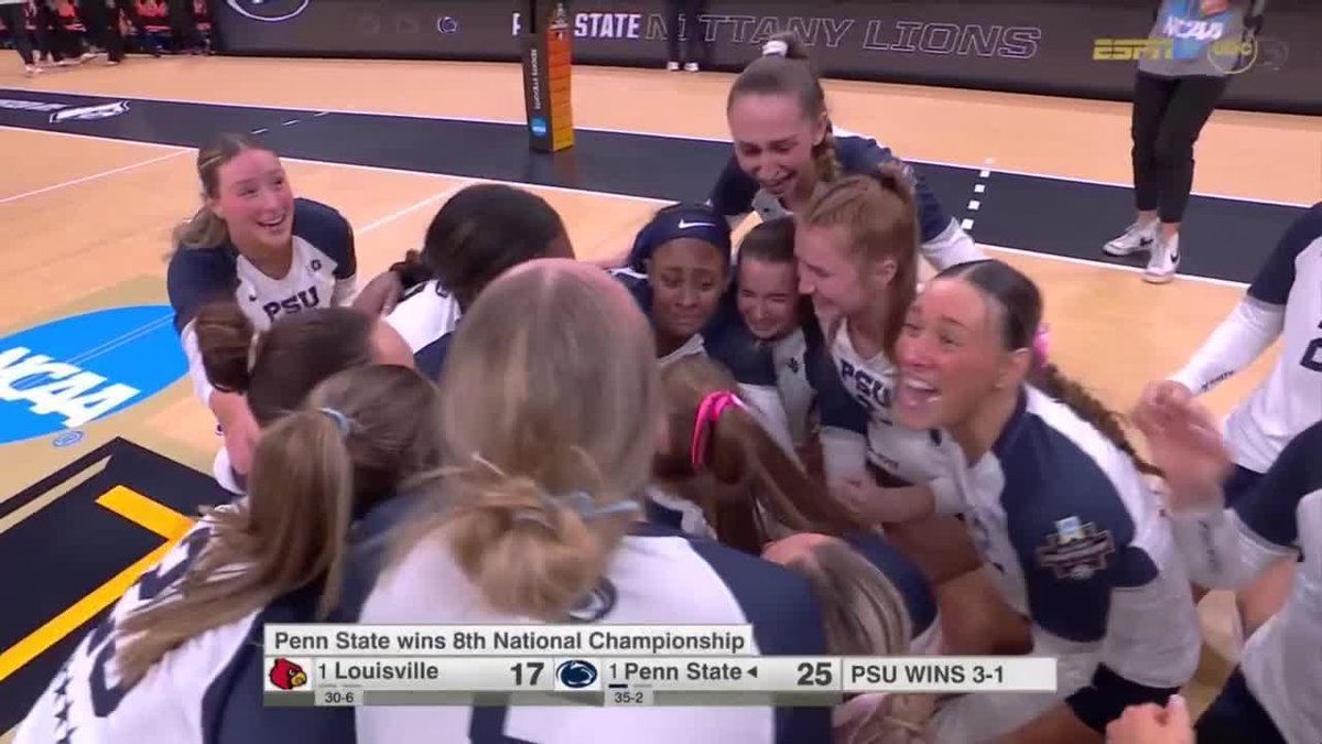 FOR THE 8TH TIME, @PennStateVball ARE NATIONAL CHAMPIONS 🏆 #B1GVolleyball x #NCAAWVB