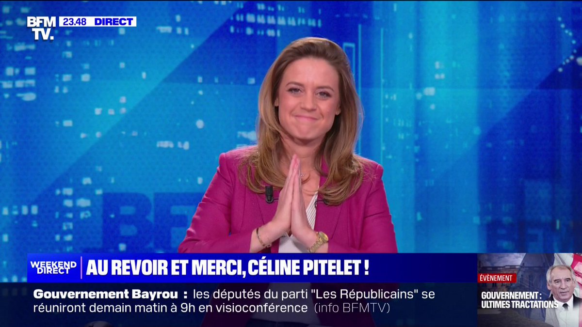 💬 "C'est une page de 15 années qui se tourne. Merci de votre fidélité et de votre confiance" Les mots de Céline Pitelet pour sa dernière émission sur BFMTV