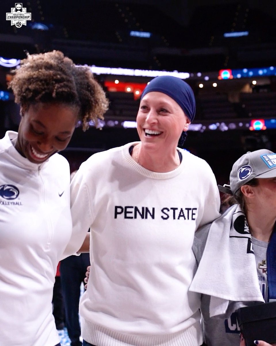 "I'm happy for the players, for penn state, the alums, and for everyone that's gone before us." - Coach Katie #NCAAWVB x Penn State Women’s Volleyball