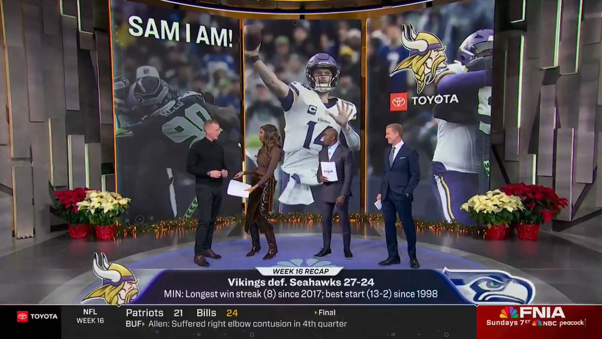 "It's the most disrespected 13-2 team I've ever seen." It's okay, Chris Simms. We like it this way. 📺: Sunday Night Football on NBC