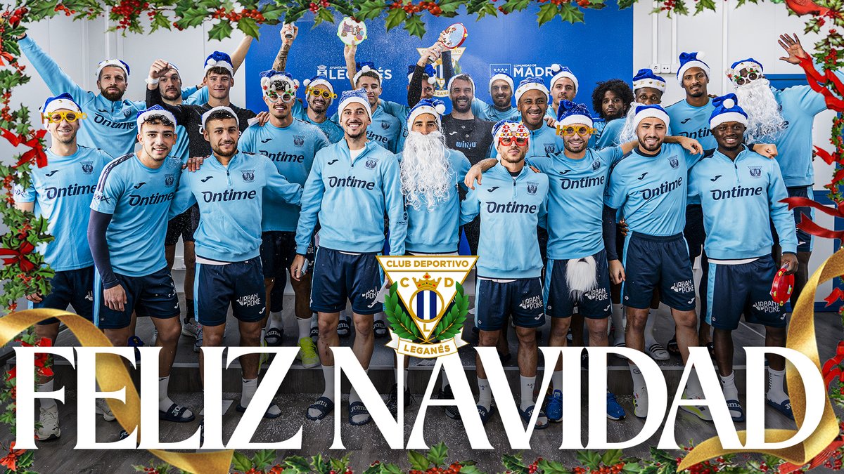 🎅🎄 ¡La plantilla del C.D. Leganés os desea unas felices fiestas! 🎶😂