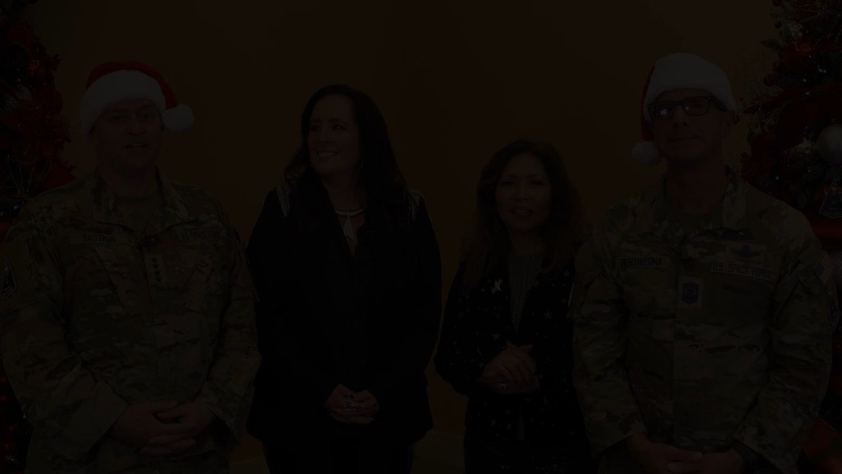 We join General Chance Saltzman, Mrs. Saltzman, Chief Master Sergeant of the Space Force John Bentivegna &amp; Mrs. Bentivegna in wishing all #Guardians a #HappyHolidays! #SemperSupra