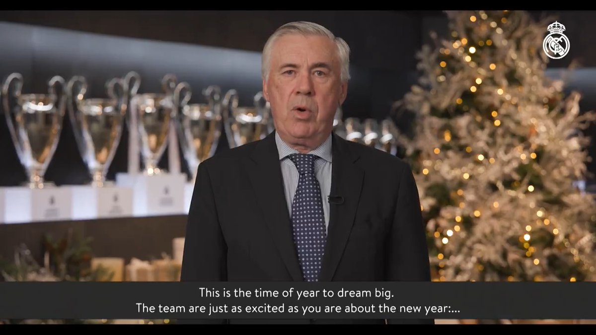 Florentino Pérez: “Feliz Navidad y que el año 2025 nos traiga salud, trabajo, paz y solidaridad para todos”. #RealMadrid