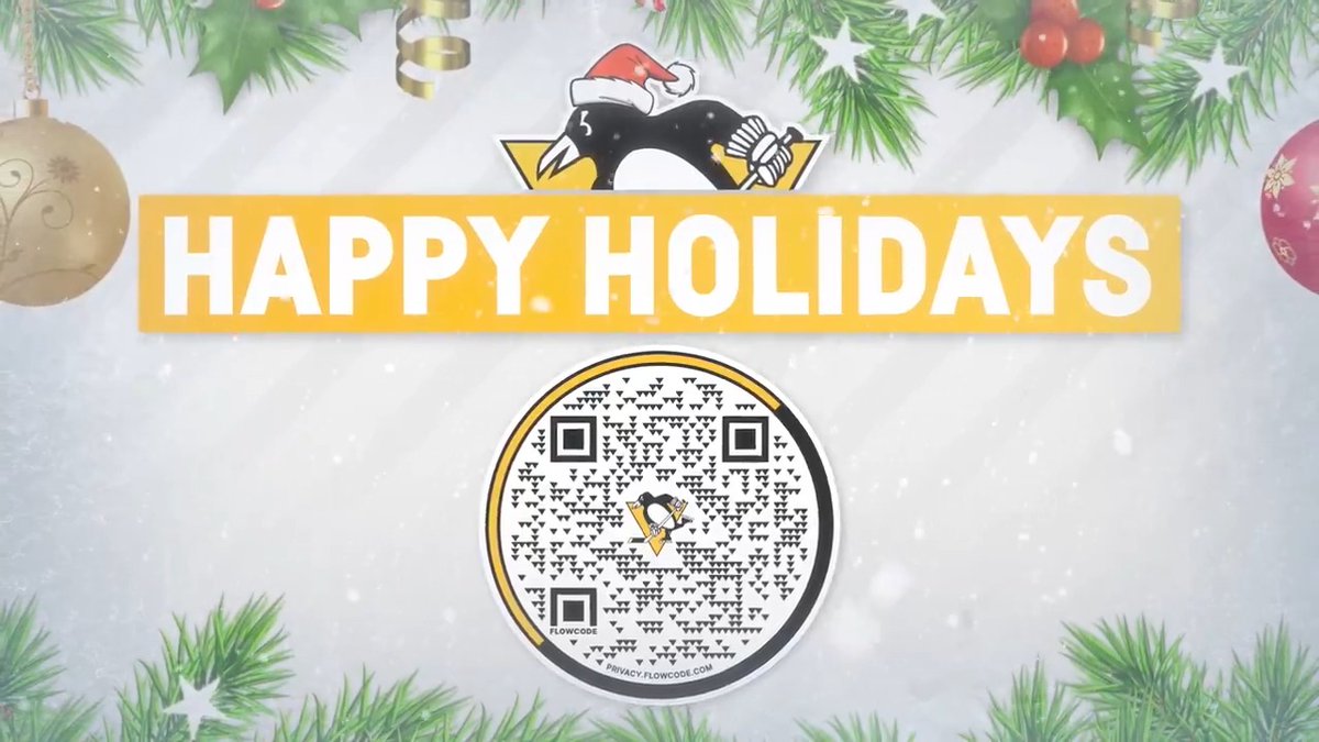 They sleighed this. Happy Holidays from the Pittsburgh Penguins! 🎁