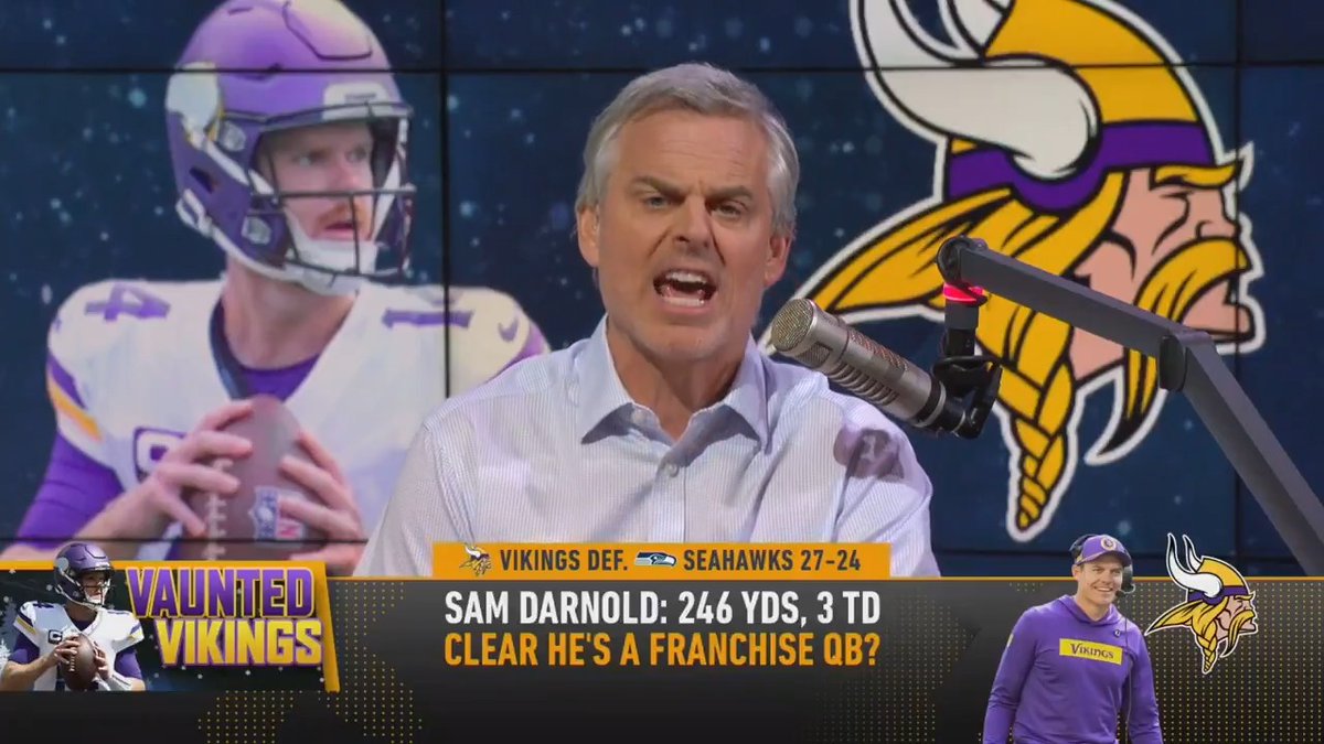 A moment for Sam Darnold: "This is no longer just a good story... You've got to franchise tag him at minimum. You can't let him go." — @ColinCowherd