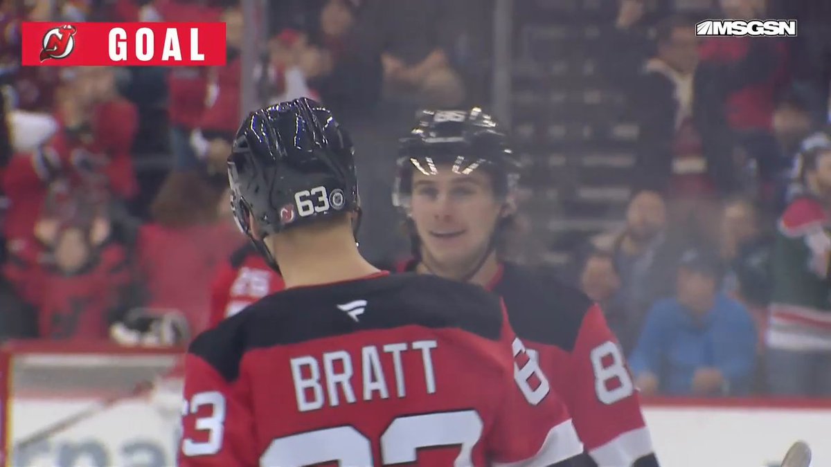 HUGHES TO HUGHES! 🚨 Luke feeds Jack and the New Jersey Devils have a 3-0 lead!