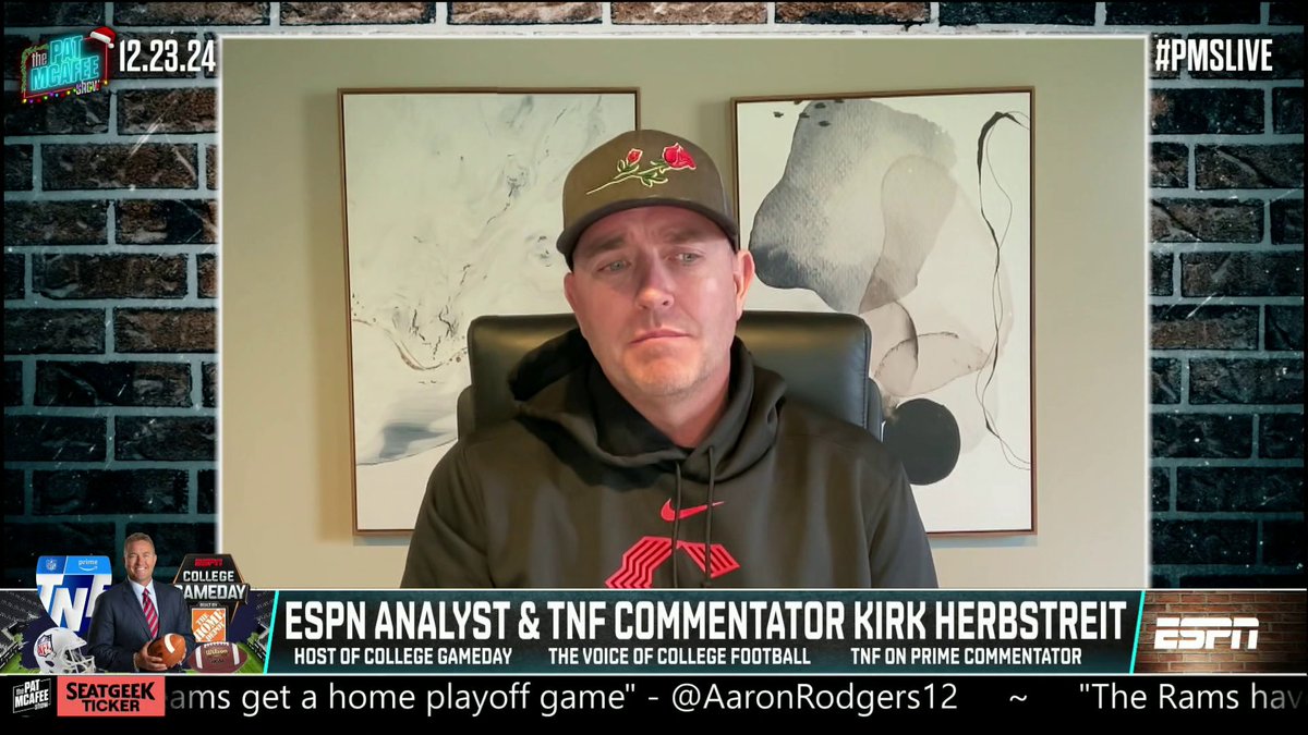 "Are you trying to find the best 12 or the most deserving 12?" Kirk Herbstreit spoke to Pat McAfee about his thoughts on the 12 teams selected for the College Football Playoff.