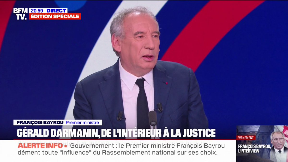 "Il y a un problème d'inexécution des peines dans ce pays", estime François Bayrou