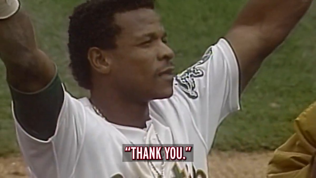 "Today, I'm the greatest of all time." Remembering the legacy of Rickey Henderson 💚💛