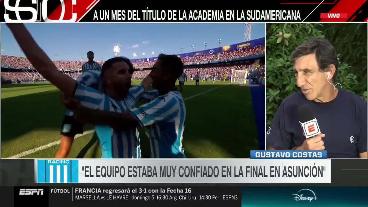 "EL DE ESTUDIANTES ES UN PARTIDO QUE LO PODÉS JUGAR 10 VECES Y NO LO VAS A PERDER." Gustavo Costas habló sobre la derrota contra el Pincha, que dejó a Racing sin chances en la #LigaProfesional. 📺 #SportsCenter | #DisneyPlus