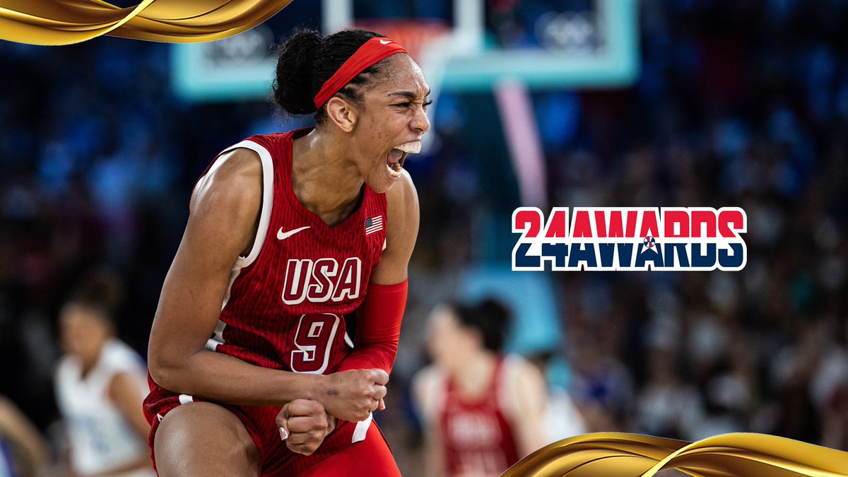 O'lympic A'ja is just different. Vote A'ja Wilson for 2024 USA Basketball 5-on-5 Female Athlete of the Year 🗳️ 🇺🇸 #USABAwards