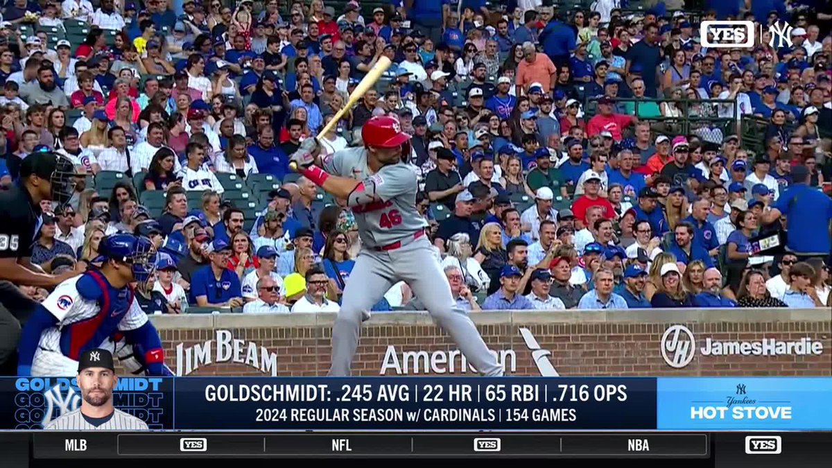 More on Paul Goldschmidt from the whole studio crew. #YANKSonYES