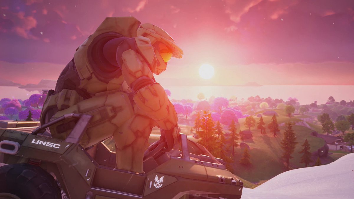 Dashing through the snow, in a... huh?? Master Chief is back in the FortniteGame Item Shop: