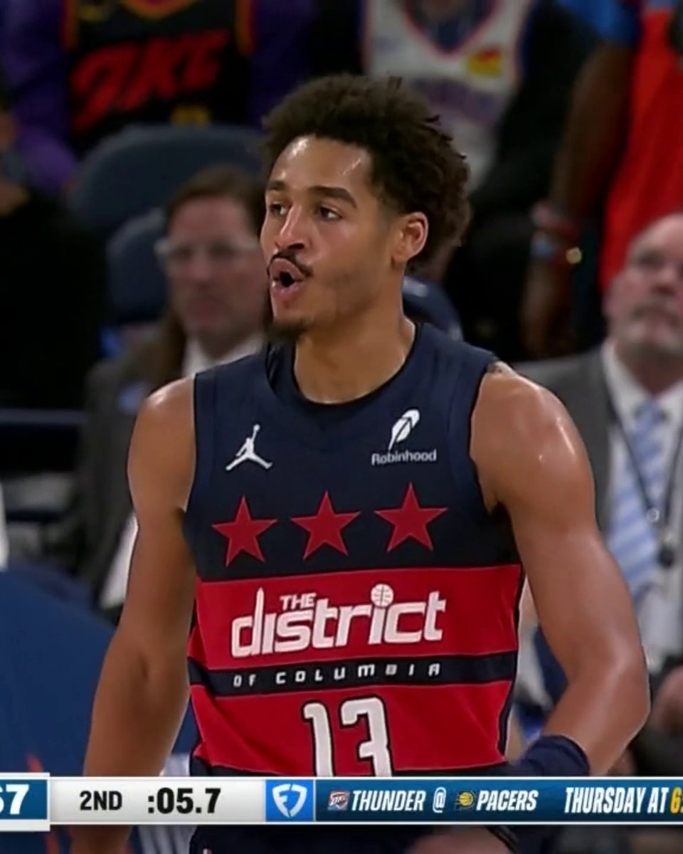 JORDAN POOLE FROM NEAR HALF-COURT 😱 His reaction 😂