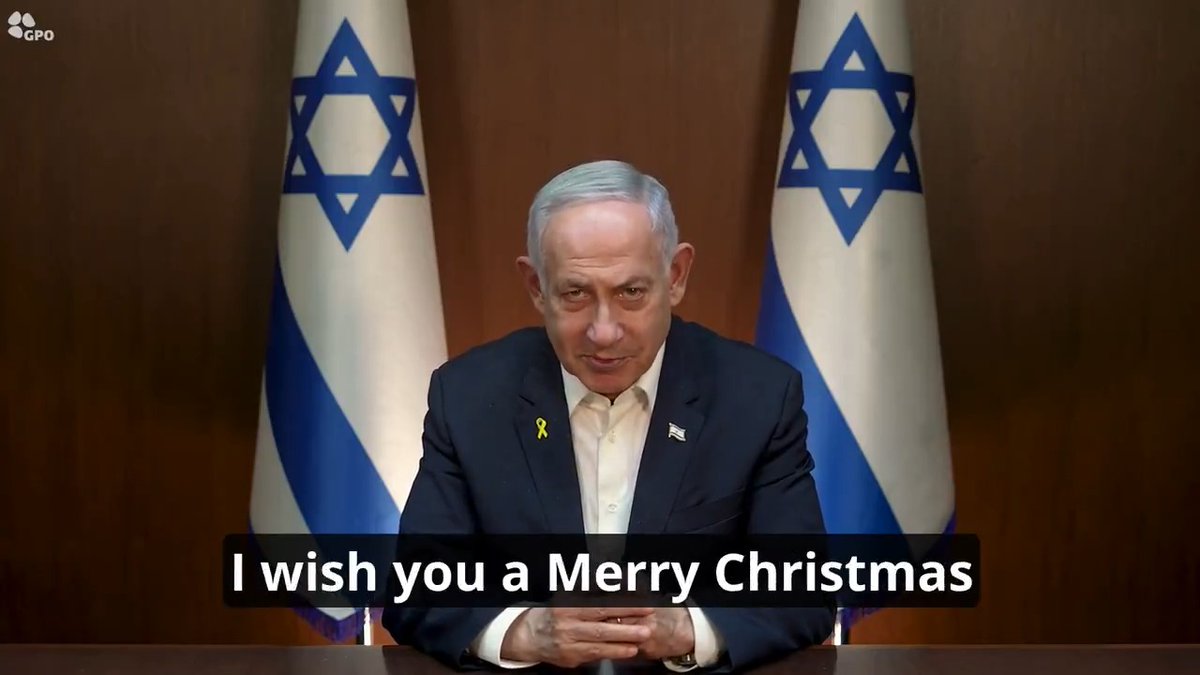 “My dear Christian friends, as you gather with your family and friends this Christmas, I wish the Christian community in Israel and around the world blessings for a Merry Christmas from the Holy Land.