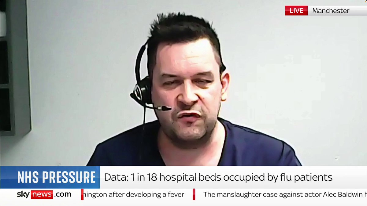 'There will be a real winter of discontent throughout the NHS unfortunately', Dr Tim Cooksley warns. Recent data shows there are four times more flu patients than this time last year. 📺 Sky 501, Virgin 602, Freeview 233 and YouTube