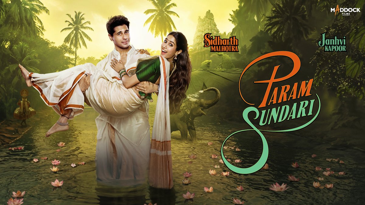 North ka swag, South ki grace – two worlds collide and sparks fly. 💕 ✨ Dinesh Vijan presents #ParamSundari, a love story directed by Tushar Jalota, coming to cinemas on 25th July 2025. Meet the suave Sidharth Malhotra as Param and the vivacious Janhvi Kapoor as Sundari. 🫶