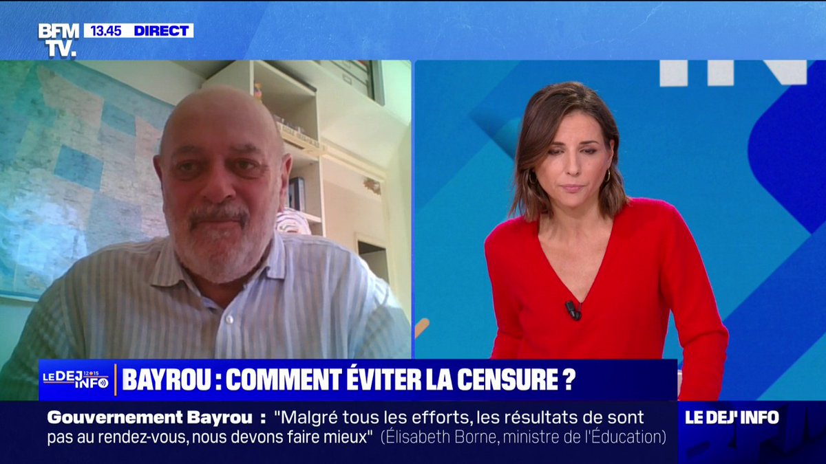 Menace de nouvelle censure: "Il reste l'article 16 dans la Constitution dont peut se saisir le président en cas de blocage institutionnel grave pour gouverner tout seul", avertit Bruno Millienne, porte-parole du Modem