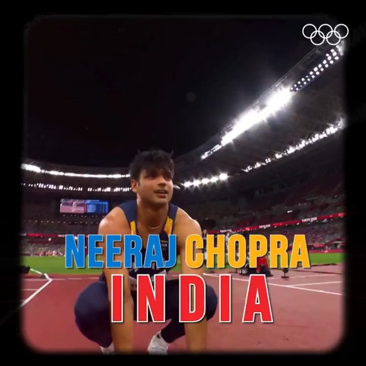 Olympic Champion Neeraj Chopra of India ✨❤️