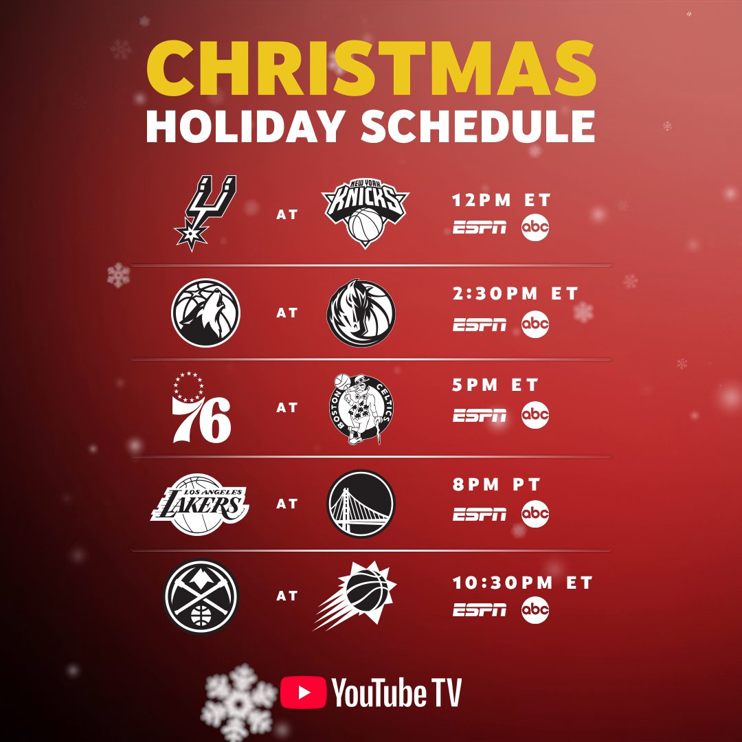 Our gift to you is 12 straight hours of ball. Stay inside, it’s snowing buckets. Tip-off begins tomorrow at 12pm ET on ABC News @ESPN.