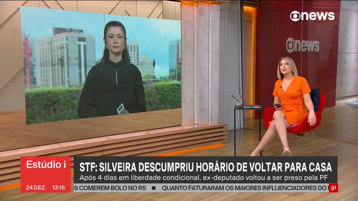 Daniela: STF quer saber se Daniel Silveira usou hospital para álibi. Ex-deputado teria voltado para casa quase duas horas depois da alta médica. O hospital já confirmou que ele esteve lá. Porta voz do STF.