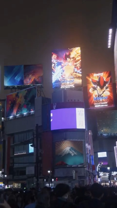 THEY GOT SONIC & SHADOW BEEFIN IN ACTUAL SHIBUYA TOO