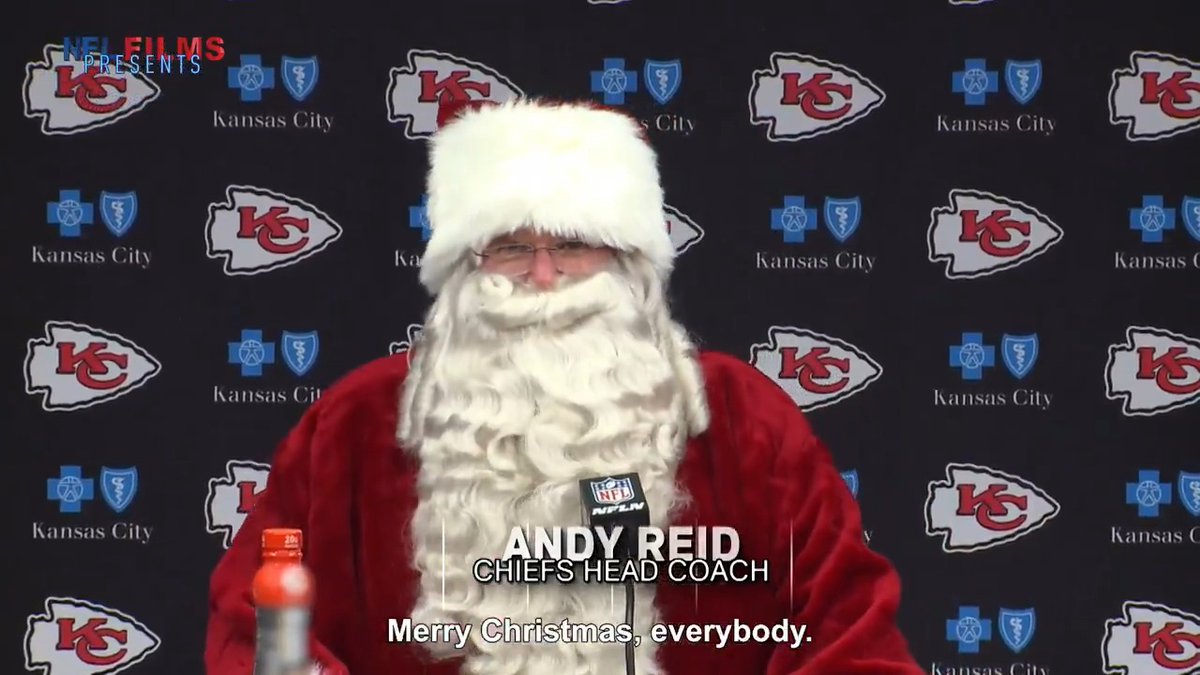 And now, a Kansas City Chiefs Christmas poem. 🎄🎁 Can Santa Reid deliver the Kingdom a three-peat? #NFLFilmsPresents