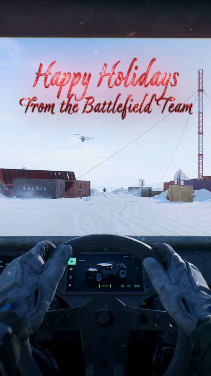 Kick back, turn up your holiday tunes, and enjoy the festive action on the #Battlefield. Happy Holidays! ❄️🎄🎅