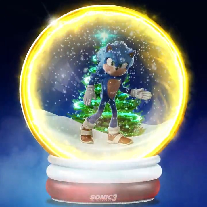 Let’s shake it up a bit. ❄️ Merry Christmas from #SonicMovie3!