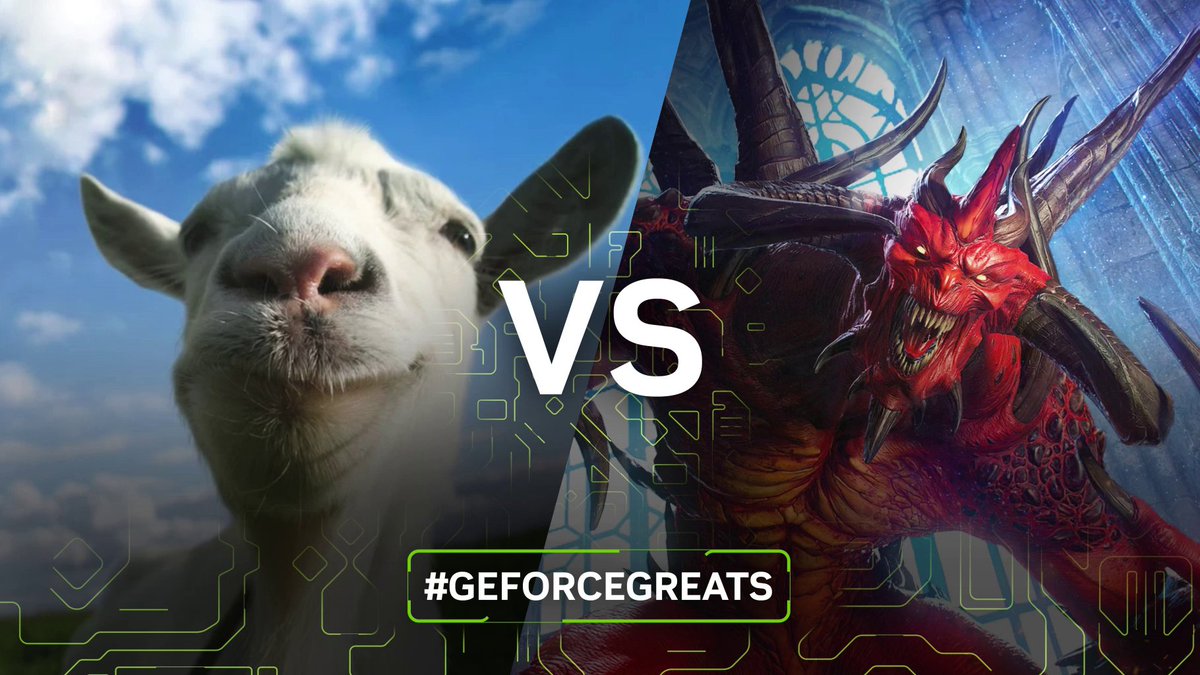 1V1MAS CONTINUES: Goat 🐐 Diablo 😈 Who's winning in a fight? #GeForceGreats