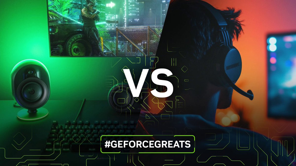 1V1MAS: AUDIO SHOWDOWN - Are you rocking: a) Surround sound speakers 🔊 b) Gaming headset 🎧 #GeForceGreats