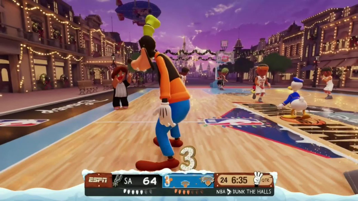 Goofy is going at Wemby 🔥 Dunk the Halls on ESPN2, Disney+ and ESPN+