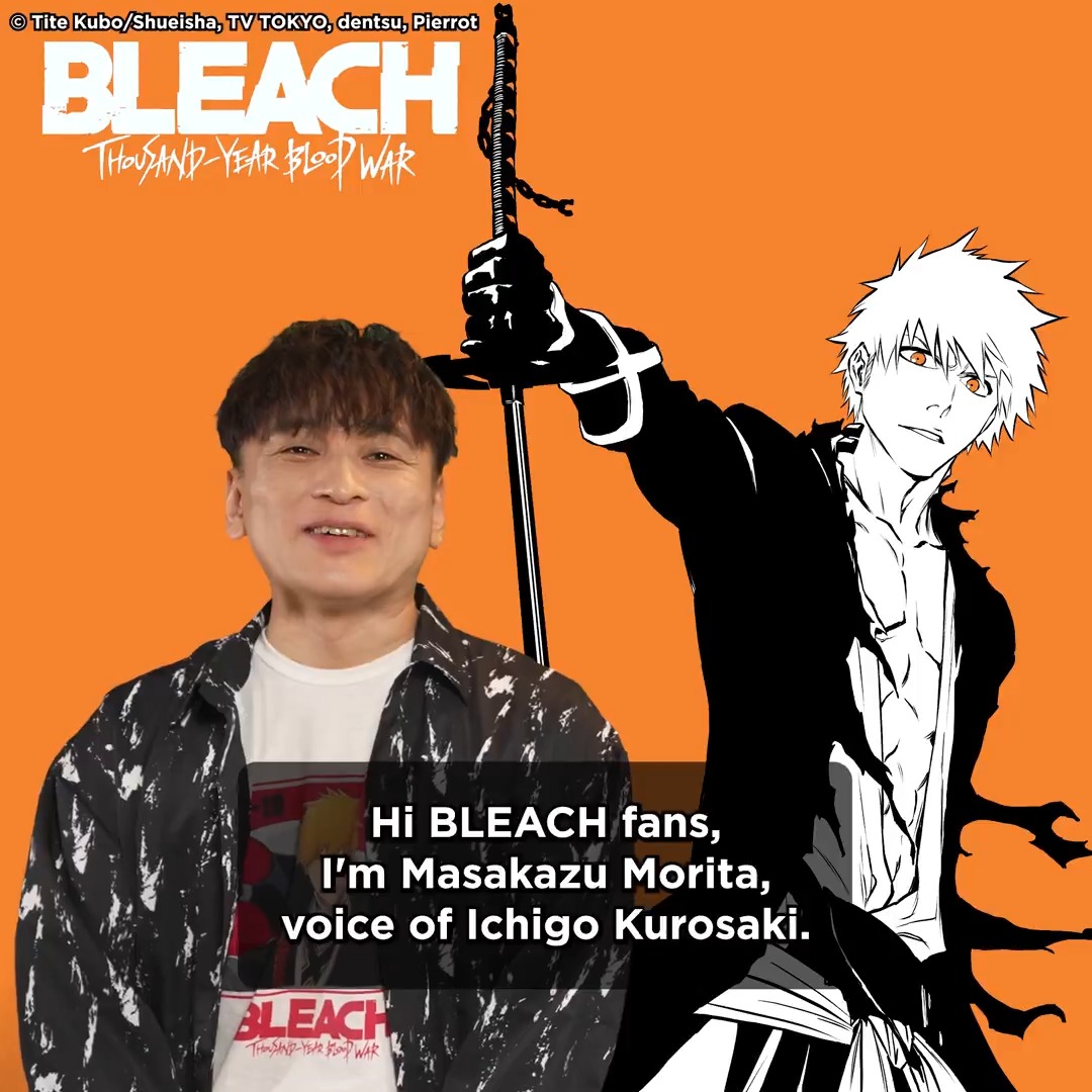 Masakazu Morita, voice of Ichigo, and Noriaki Sugiyama, voice of Uryu, want YOU to watch the #BLEACH: Thousand-Year Blood War Part 3 finale! ⚔️ 🏹 Watch it 12/28 on @Hulu (US) and Disney+ (INTL) 🔥