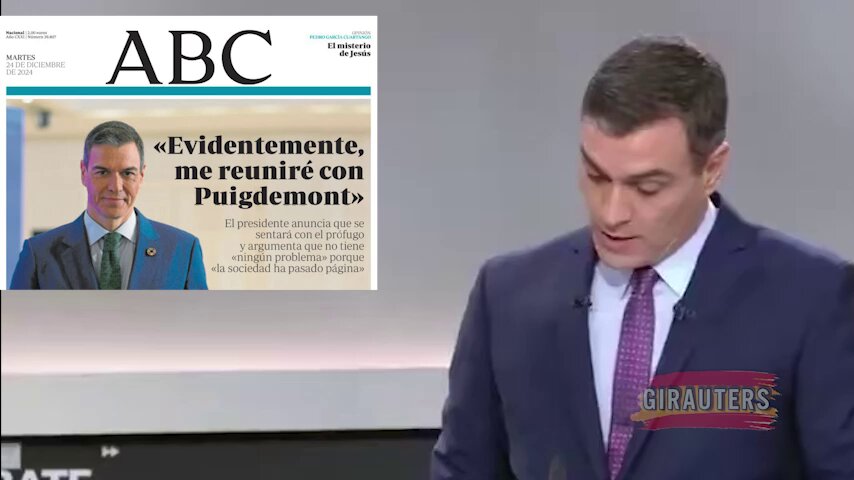 Lo de Sánchez con Puigdemont: de "comprometerse a traerlo de vuelta a España para rendir cuentas ante la justicia" a "reunirse con él y pasar página". Farsante, miserable y traidor.