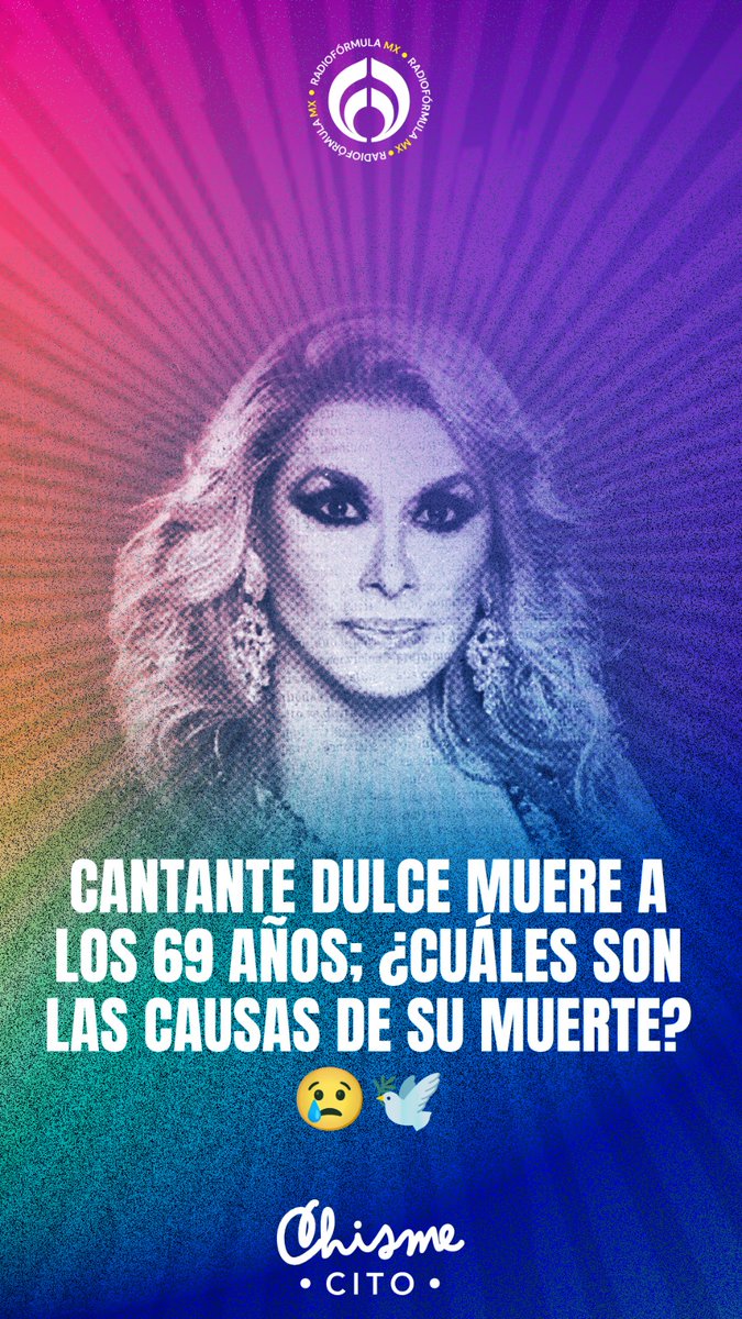 La cantante Dulce, quien marcó una era con su voz inconfundible, ha partido a los 69 años.😢 Tras semanas luchando contra complicaciones de salud, su partida nos deja un vacío profundo. ¿Cuáles son las causas de su muerte?😢🕊️👇