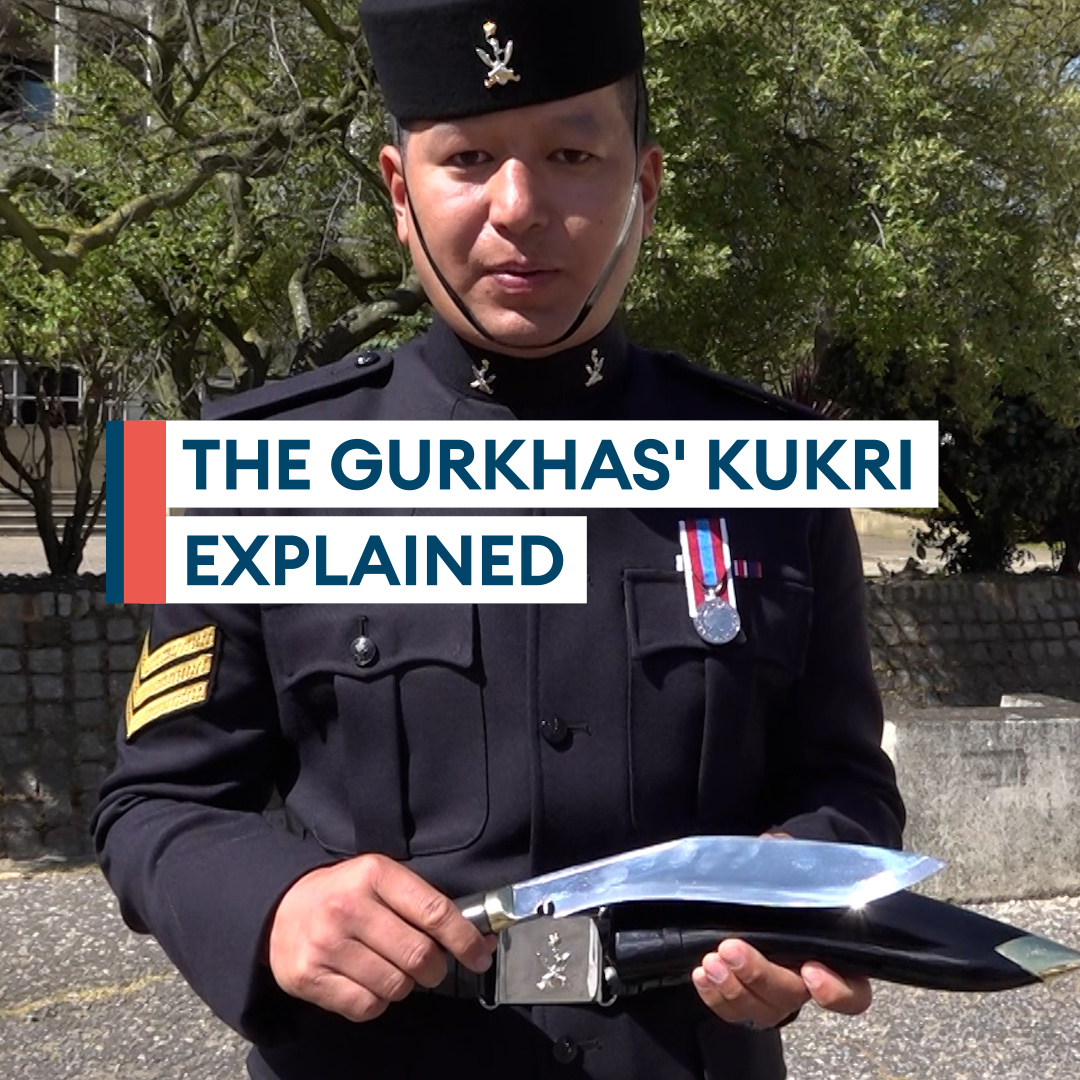 🗣️ “When we are out of ammunition during our operations when we are deployed, then we use this weapon for close combat.” Queen’s Gurkha Signals' Sergeant Bikash Gurung explains the kukri, which symbolises and represents the Gurkhas 📺 Watch here 👇