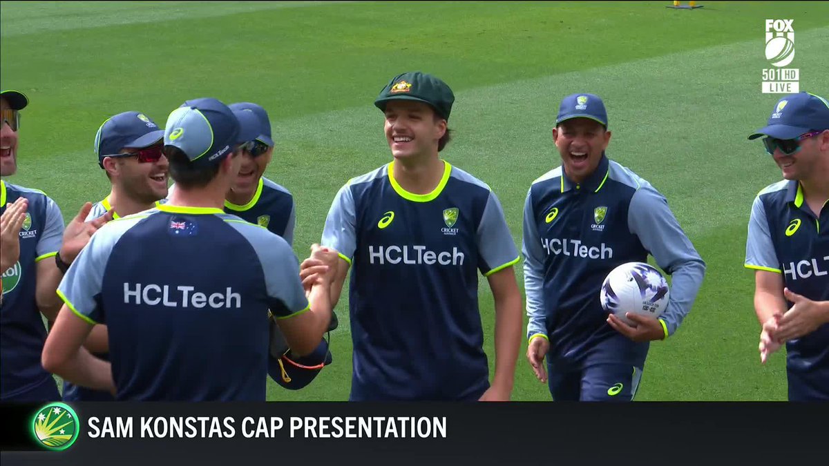 So special that Sam Konstas got to have his baggy green presented by Tubby Taylor, the voice of diving!