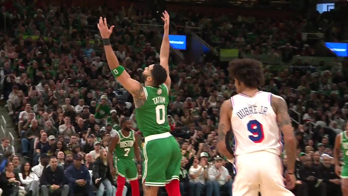 Jayson Tatum gives the Celtics the lead after coming back from a 16-point deficit ☘️