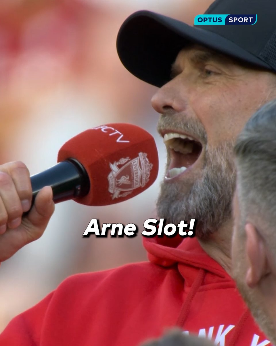 🗣️ 'ARNE SLOT! LA LA, LA LA LA!' 🔴 It was Jurgen Klopp's moment. He used it to give Liverpool fans a new song for their incoming manager. One of the biggest clips on the Optus Sport social media pages in 2024, and there's no wonder why!