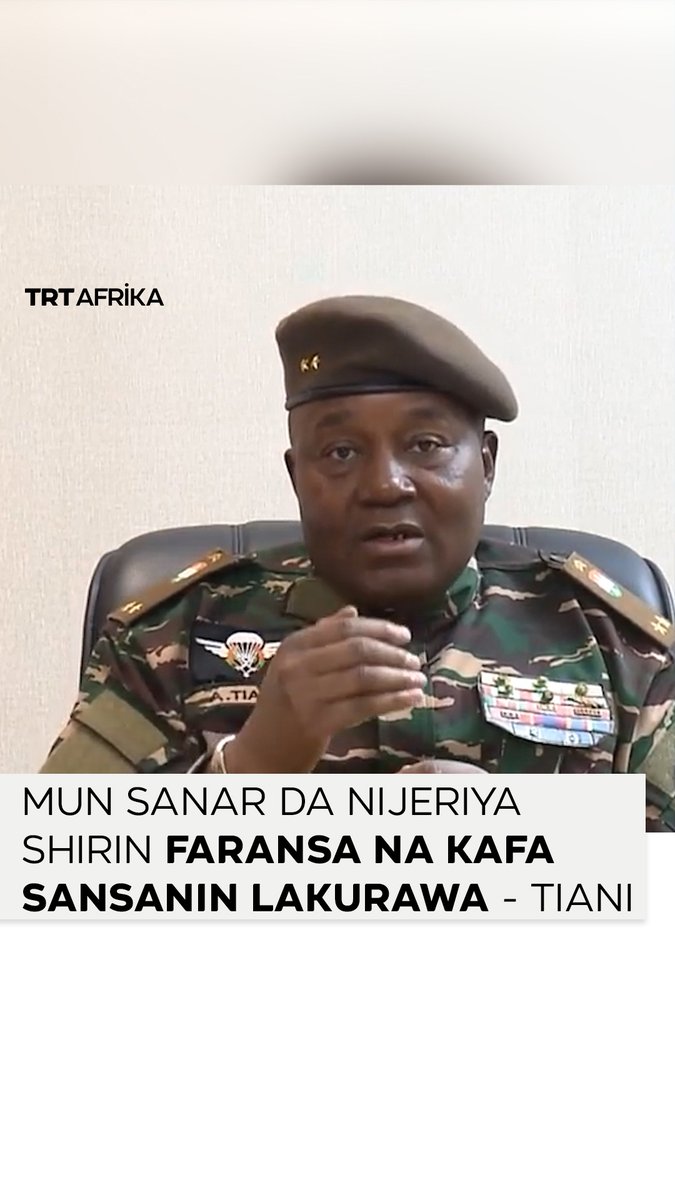 Shugaban Nijar Janar Abdourahamane Tiani ya ce sun jima da bai wa gwamnatin Nijeriya bayanan sirri game da yadda Faransa take shirin kafa sansanin 'yan ta'adda na ƙungiyar Lakurawa a Nijeriya. Ya bayyana haka ne a wata hira da gidan talabijin na Nijar a ranar Laraba inda ya yi zargin cewa gwamnatin Nijeriya na da masaniya game da ayyukan Lakurawa da kuma yin watsi da shawarwarin da suka ba ta game da ‘yan ta’addan.
