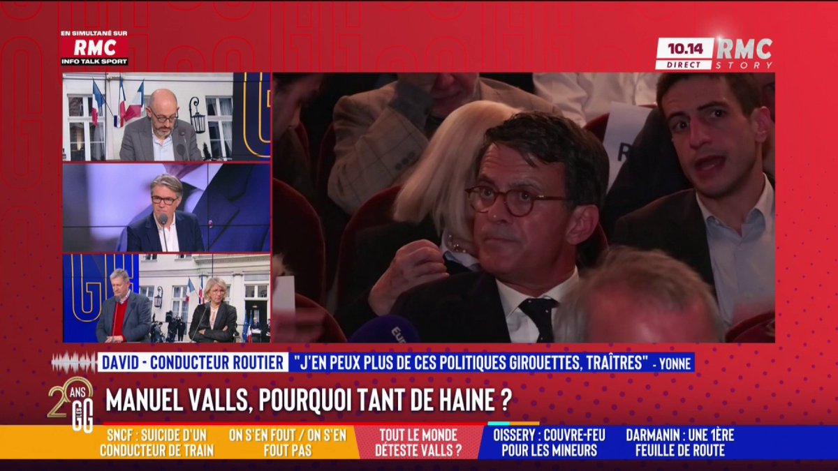 🤨Manuel Valls : une hostilité justifiée ? 📞😡L'énorme coup de gueule de David : "Le mec il prend une fessée en Catalogne et il revient... parce que la soupe est bonne ! Ça bouffe à tous les râteliers ! Barrez-vous !" #GGRMC