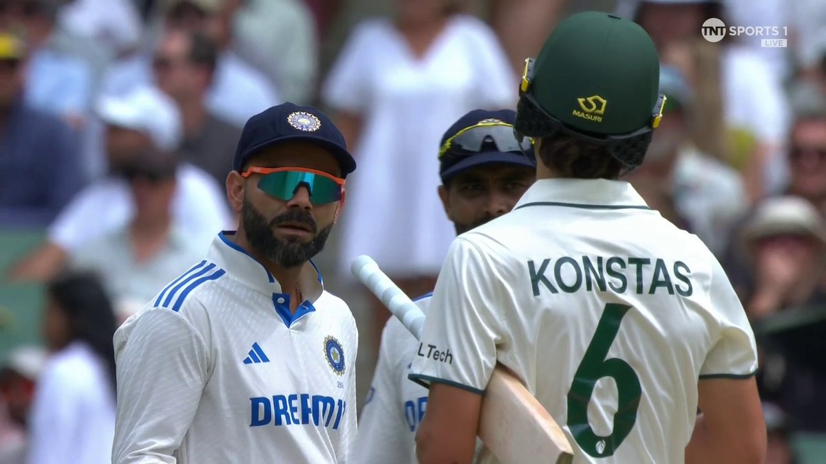 The moment Virat Kohli made contact with Sam Konstas 👀 Watch #AUSvIND on TNT Sports & discovery+ UK 🏏