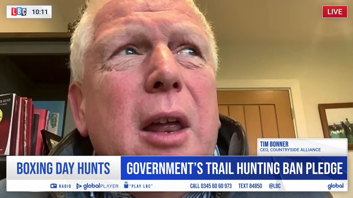 “This is ethnic cleansing in the countryside.” Tim Bonner 🇺🇦 tells Iain Dale 🏴🇬🇧 ⚒️ that calls for the Labour government to ban trail hunting have ‘nothing to do with animal welfare’ and would be a ‘waste of parliamentary time’ if seen through.