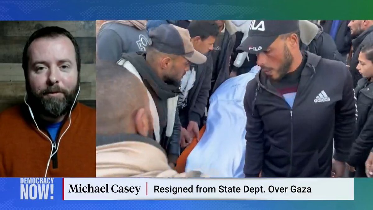 “We just pretend like it’s not a problem.” Michael Casey resigned from the State Department in July over U.S. policy on Gaza after his reports detailing human rights abuses by Israel were ignored.